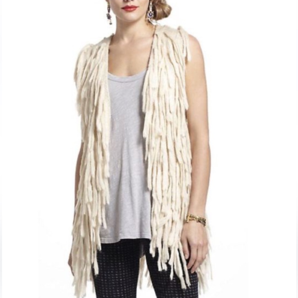 Anthropologie McGuinn Shag Sweater Vest sz XS